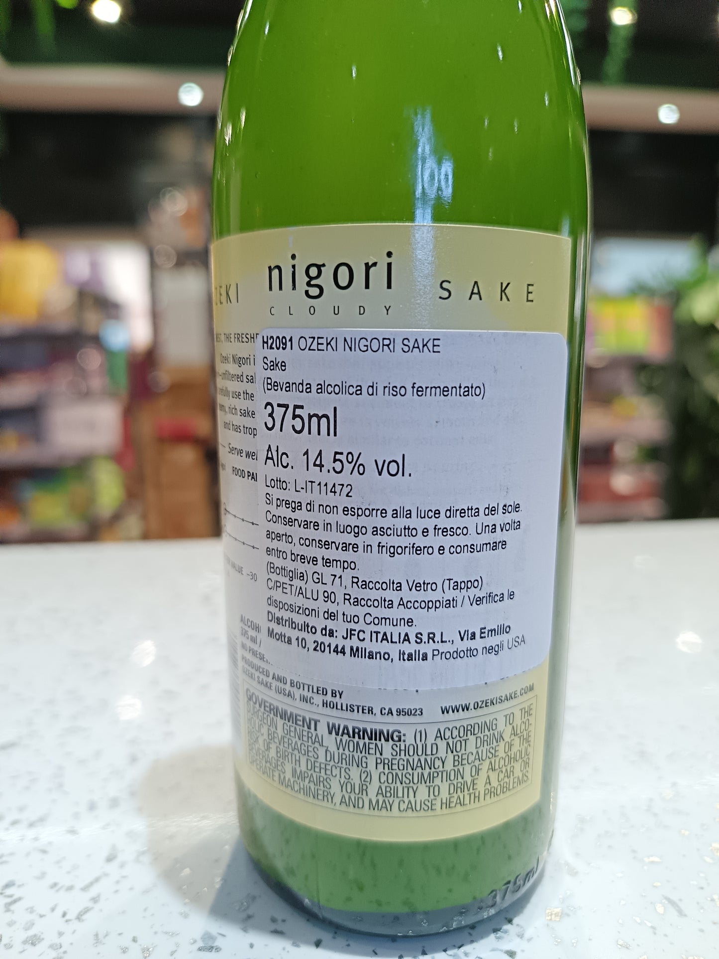 Ozeki - Sakè nigori senza glutine 375ml