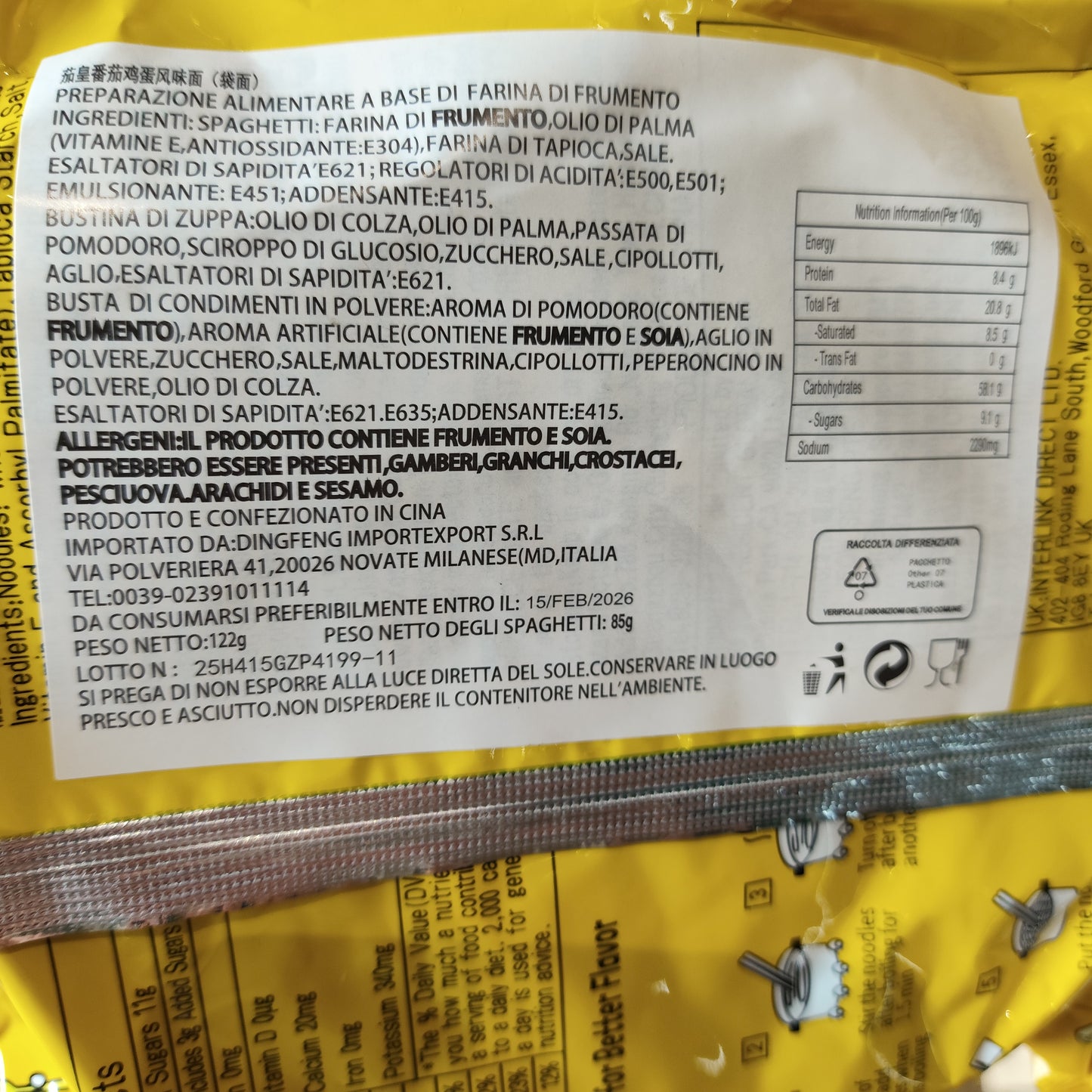 Unif - Ramen al Pomodoro con Uova 116g (CON BRODO)