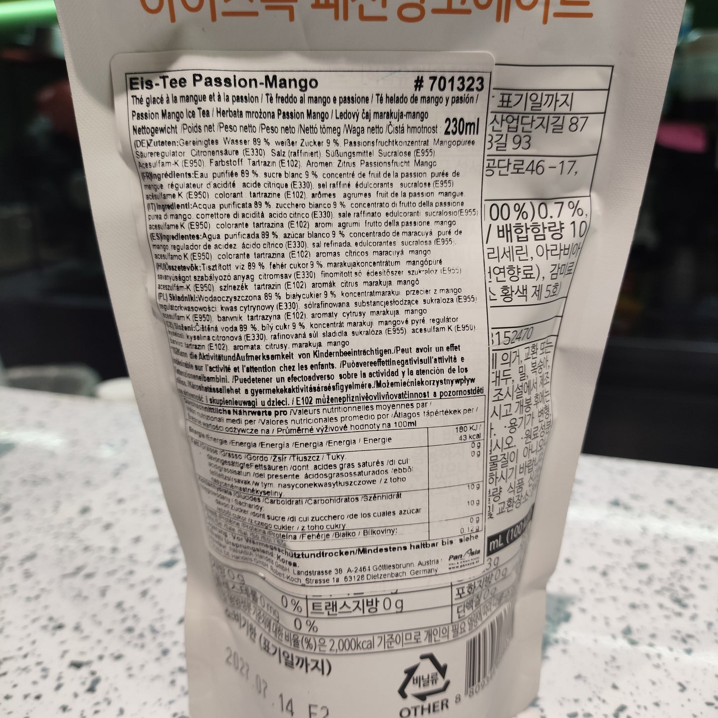 ICE talk - Bevanda al Mango e Passion Fruit 230ml