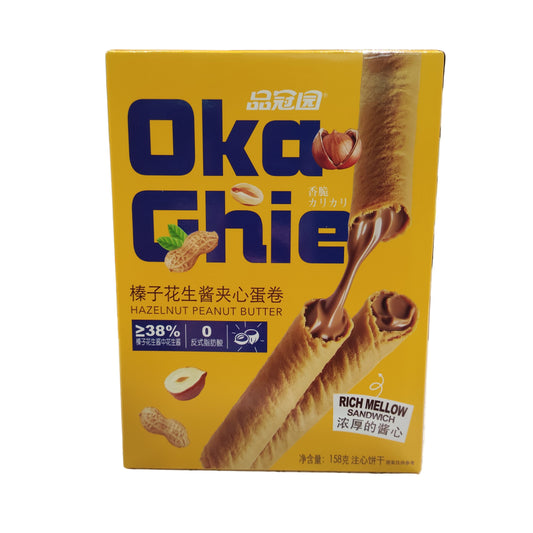 Okaghie - Bastoncini ripieni di Crema alle Nocciole e Arachidi 158g