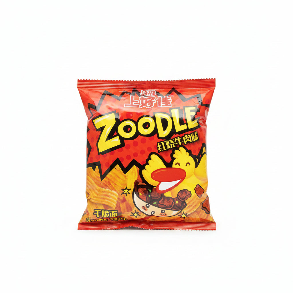 Oishi - Zoodle Noodle Snack di Ramen gusto Manzo brasato 45g