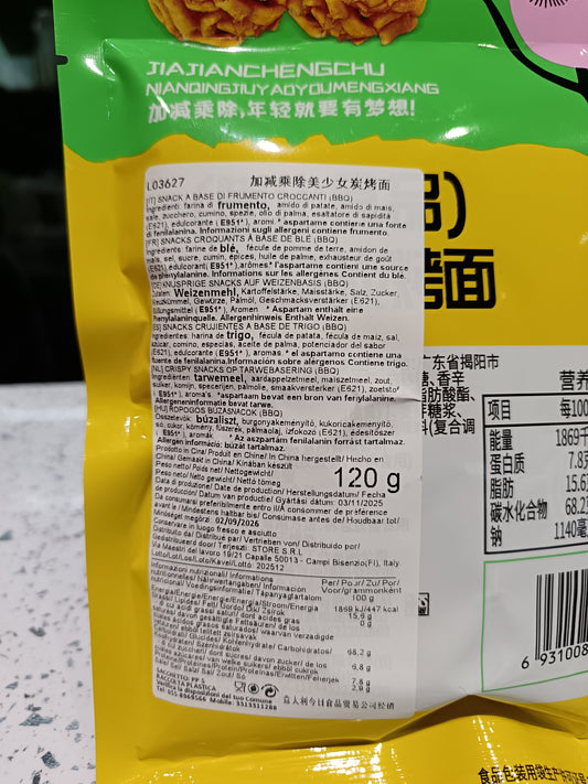 Jjcc - Snack di Ramen gusto BBQ 120g