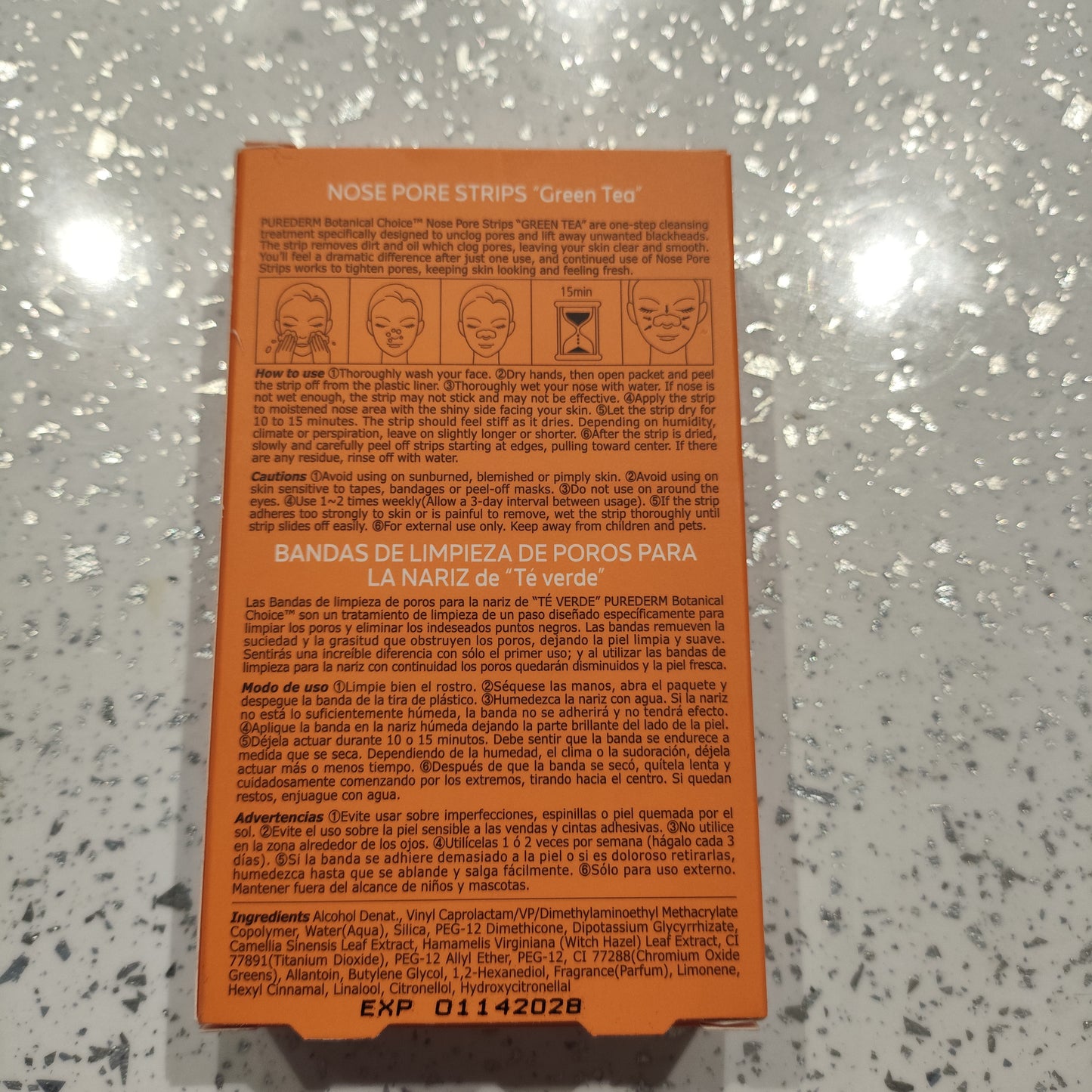 Purederm - Cerotti per punti neri al tè verde 6pz