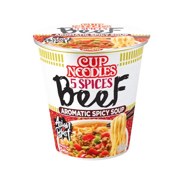 Nissin Cup Noodles gusto di manzo piccante - 64g